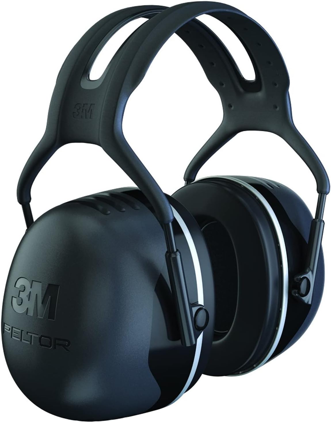 3M PELTOR X5 over-the-head hearing protection earmuffs with black and yellow cups and padded headband